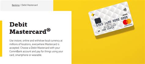 commonwealth bank debit card types